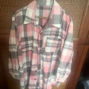 Pink women’s flannel shirt